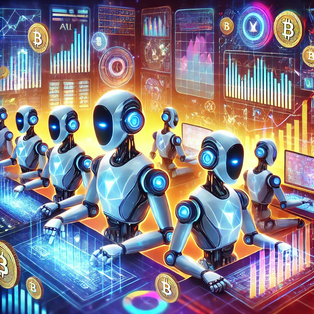 Futuristic crypto bots executing trades