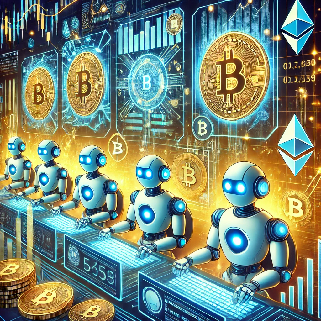 Crypto trading bots illustration